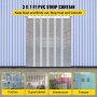 VEVOR Plastic Curtain, 3ft Width x 7ft Height Plastic Strip Curtain, Clear PVC Freezer Curtain, 0.08in Thickness Plastic Door Strip w/ Over 50% Overlap for Walk-In Freezers, Warehouse and Clean Rooms