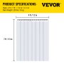 VEVOR Plastic Curtain Plastic Strip Curtain 4 ft Width x 7 ft Height Clear PVC