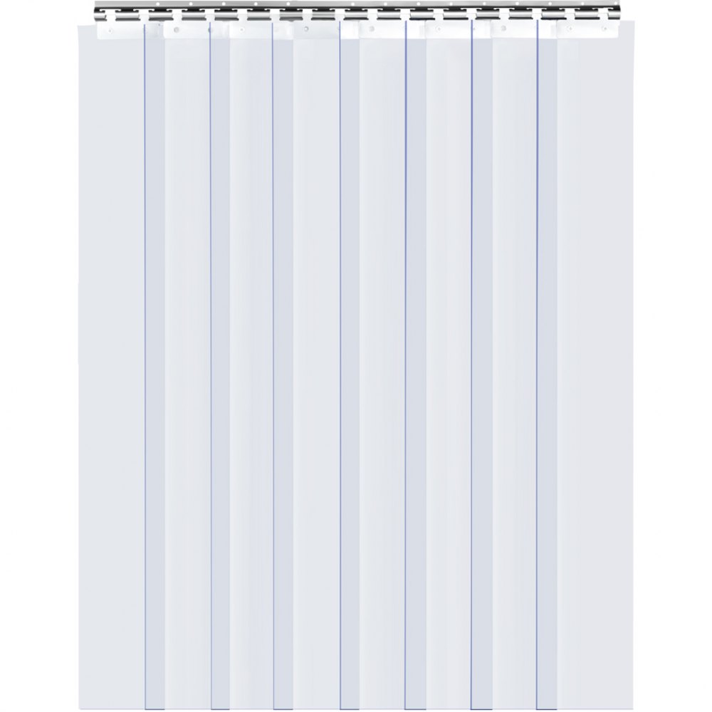 VEVOR Plastic Curtain, 4ft Width x 8ft Height Plastic Strip Curtain, Clear PVC Freezer Curtain, 0.08in Thickness Plastic Door Strip w/Over 50% Overlap for Walk-in Freezers, Warehouse and Clean Rooms