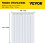 VEVOR Plastic Curtain, 4ft Width x 8ft Height Plastic Strip Curtain, Clear PVC Freezer Curtain, 0.08in Thickness Plastic Door Strip w/Over 50% Overlap for Walk-in Freezers, Warehouse and Clean Rooms