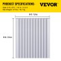 VEVOR Plastic Curtain, 6ft Width x 8ft Height Plastic Strip Curtain, Clear PVC Freezer Curtain, 0.08in Thickness Plastic Door Strip w/ Over 50% Overlap for Walk-In Freezers, Warehouse and Clean Rooms