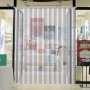 VEVOR Cortina de plástico, cortina de tiras de plástico de 6 pies de ancho x 8 pies de alto, cortina de PVC transparente para congelador, tira de puerta de plástico de 0,08 pulgadas de espesor con más del 50% de superposición para vestidores, almacenes y salas limpias