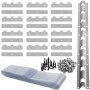 VEVOR Cortina de plástico, cortina de tiras de plástico de 6 pies de ancho x 8 pies de alto, cortina de PVC transparente para congelador, tira de puerta de plástico de 0,08 pulgadas de espesor con más del 50% de superposición para vestidores, almacenes y salas limpias