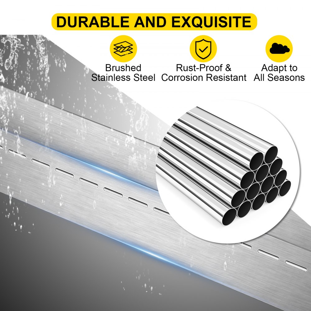 Vevor Front Tray Plancha Plancha magnética 36" Estante para plancha con acero inoxidable