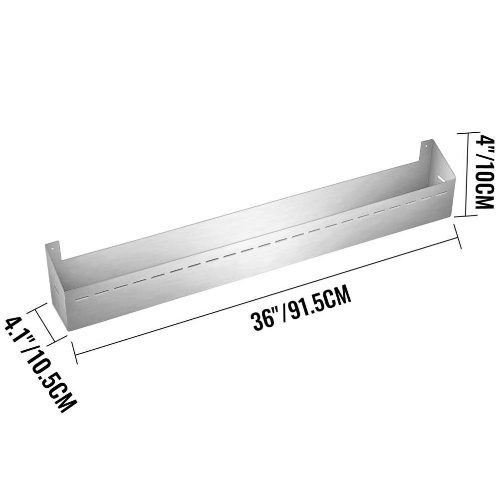 Vevor Front Tray Plancha Plancha magnética 36" Estante para plancha con acero inoxidable
