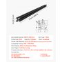 VEVOR 6PCS 2020 Aluminum Extrusion Profile, 78.74 Inch 2000 mm, T Slot European Standard Anodized Linear Rail, High-Strength Extruded Aluminum Rail, for 3D Printer Parts and CNC DIY Workbench, Black