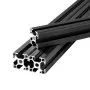 VEVOR 6PCS 3030 Aluminum Extrusion Profile, 78.74 Inch 2000 mm, T Slot European Standard Anodized Linear Rail, High-Strength Extruded Aluminum Rail, for 3D Printer Parts and CNC DIY Workbench, Black