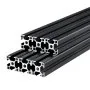 VEVOR 6PCS 3030 Aluminum Extrusion Profile, 78.74 Inch 2000 mm, T Slot European Standard Anodized Linear Rail, High-Strength Extruded Aluminum Rail, for 3D Printer Parts and CNC DIY Workbench, Black