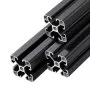 VEVOR 4PCS 4040 Aluminum Extrusion Profile, 78.74 Inch 2000 mm, T Slot European Standard Anodized Linear Rail, High-Strength Extruded Aluminum Rail, for 3D Printer Parts and CNC DIY Workbench, Black