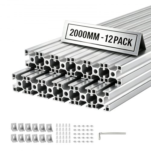 Alumiiniumprofiil T-soon 3030, 2000 mm, hõbedane, 12 tk