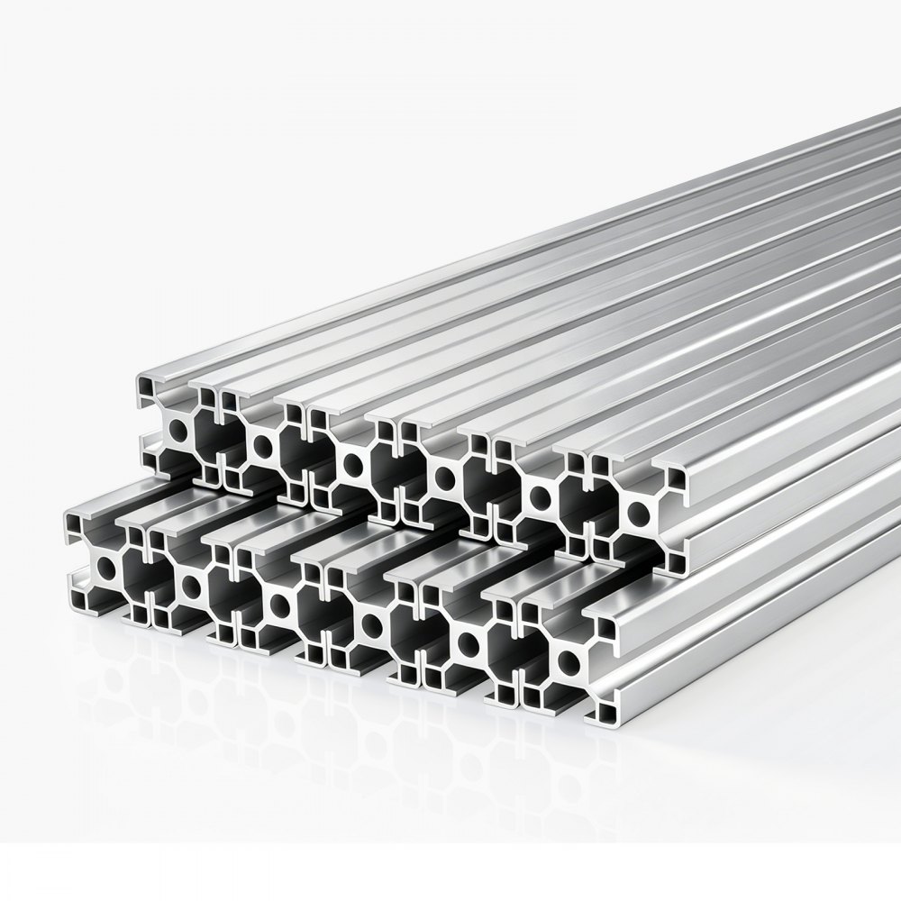 VEVOR 12PCS 3030 Aluminum Extrusion Profile, 78.74 Inch 2000 mm, T Slot European Standard Anodized Linear Rail, High-Strength Extruded Aluminum Rail, for 3D Printer Parts and CNC DIY Workbench, Silver
