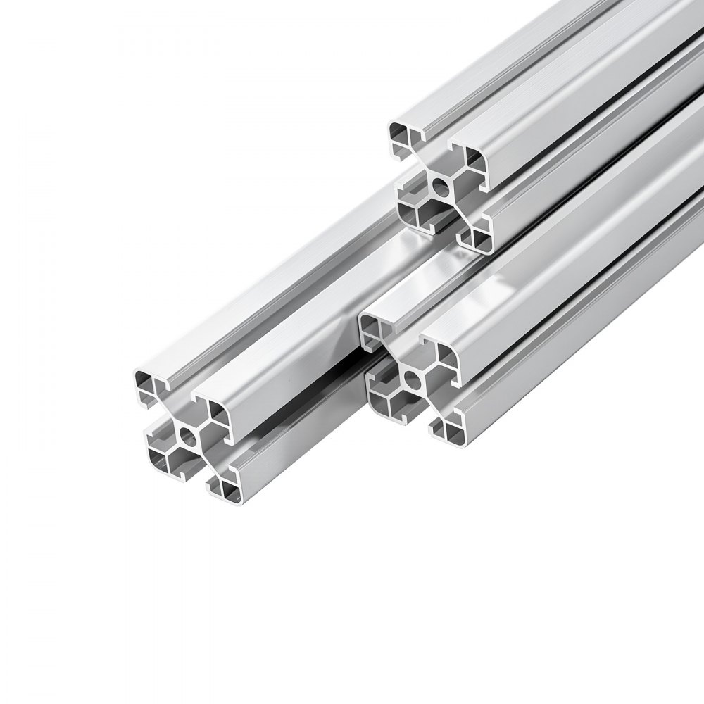 VEVOR 6PCS 4040 Aluminum Extrusion Profile, 78.74 Inch 2000 mm, T Slot European Standard Anodized Linear Rail, High-Strength Extruded Aluminum Rail, for 3D Printer Parts and CNC DIY Workbench, Silver