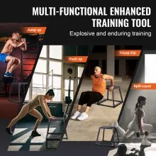 VEVOR Plyometric Jump Boxes, 12/18/24 Inch Plyo Box, Platform and Jumping Agility Box, Anti-Slip Fitness Exercise Step Up Box Set for Home Gym Training, Conditioning Strength Training, Black