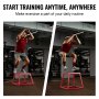 VEVOR Plyometric Jump Boxes, 12/18/24/30 tommers Plyo Box, Platform and Jumping Agility Box, Anti-Slip Fitness Trening Step Up Box Set for Home Gym Trening, Condition Styrketrening, Rød