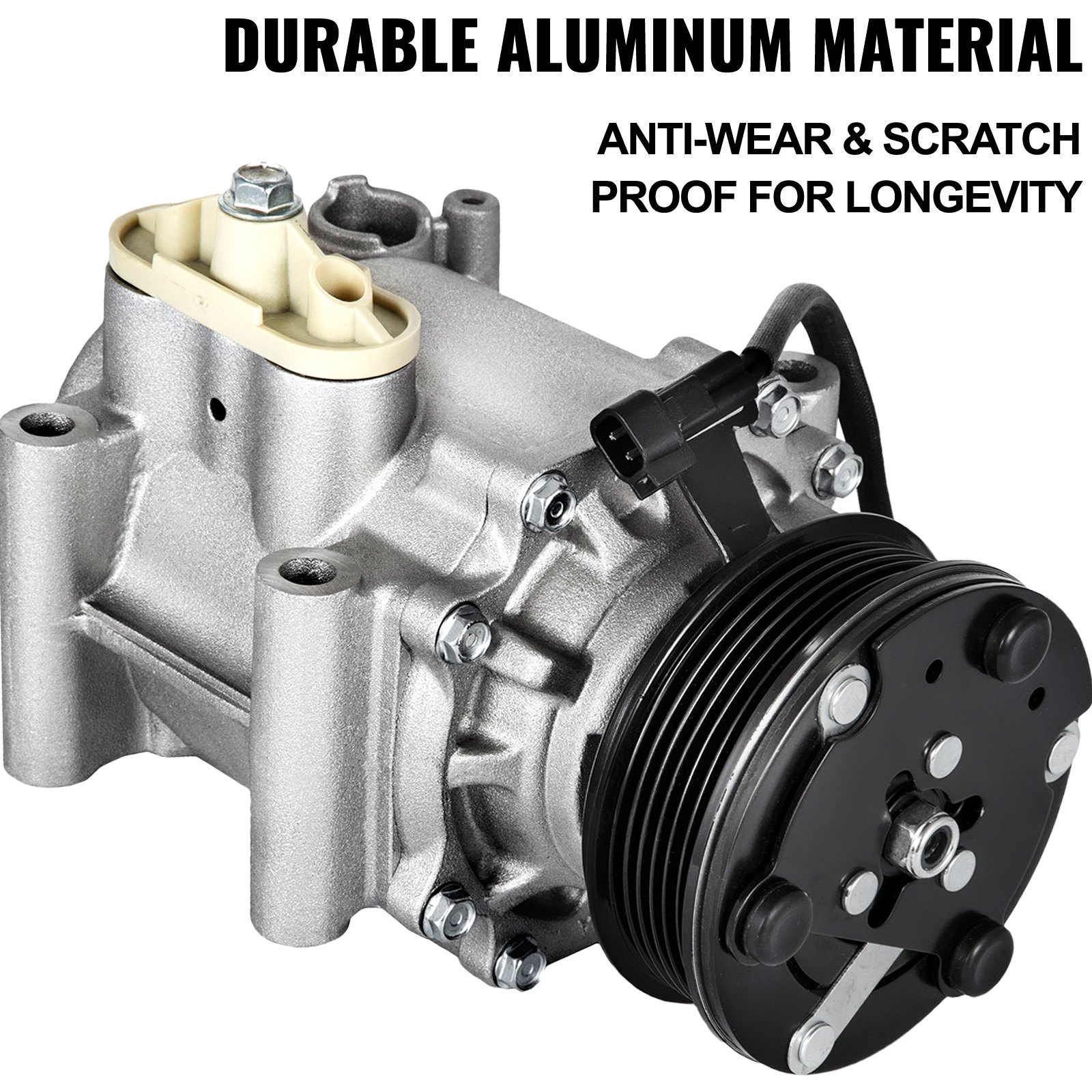VEVOR A/C Compressor Kit Aluminum  AC Compressors w/ Clutch AC Conditioning Compressor Fits 2004-2007 Saturn Vue 3.5L V6