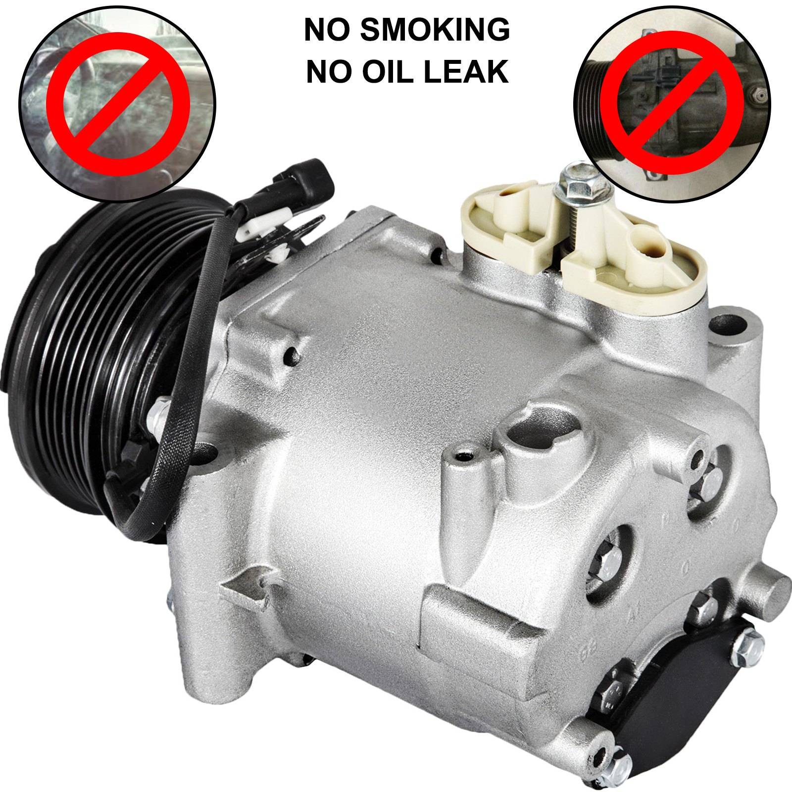 VEVOR A/C Compressor Kit Aluminum  AC Compressors w/ Clutch AC Conditioning Compressor Fits 2004-2007 Saturn Vue 3.5L V6