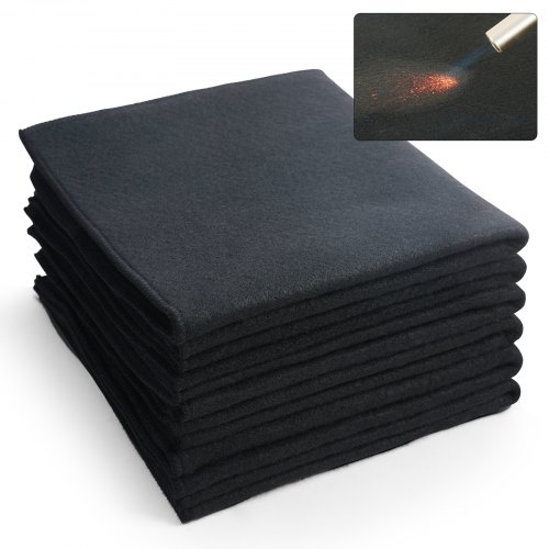 VEVOR Carbon Felt Welding Blanket 6 Pack, 21" x 20" Flame Retardant Welding Blankets, Up To 1800°F Heat Resistant Blanket Set, Cuttable Carbon Fiber Fire Retardant Insulation Welding Mat Pad
