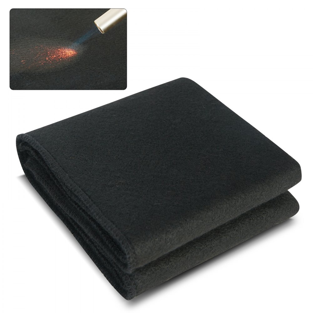 VEVOR Couverture de soudage en feutre de carbone, couvertures de soudage ignifuges de 27 "x 12", ensemble de couvertures résistantes à la chaleur jusqu'à 1800 ° F, tapis de soudage isolant ignifuge en fibre de carbone découpable, 1 paquet