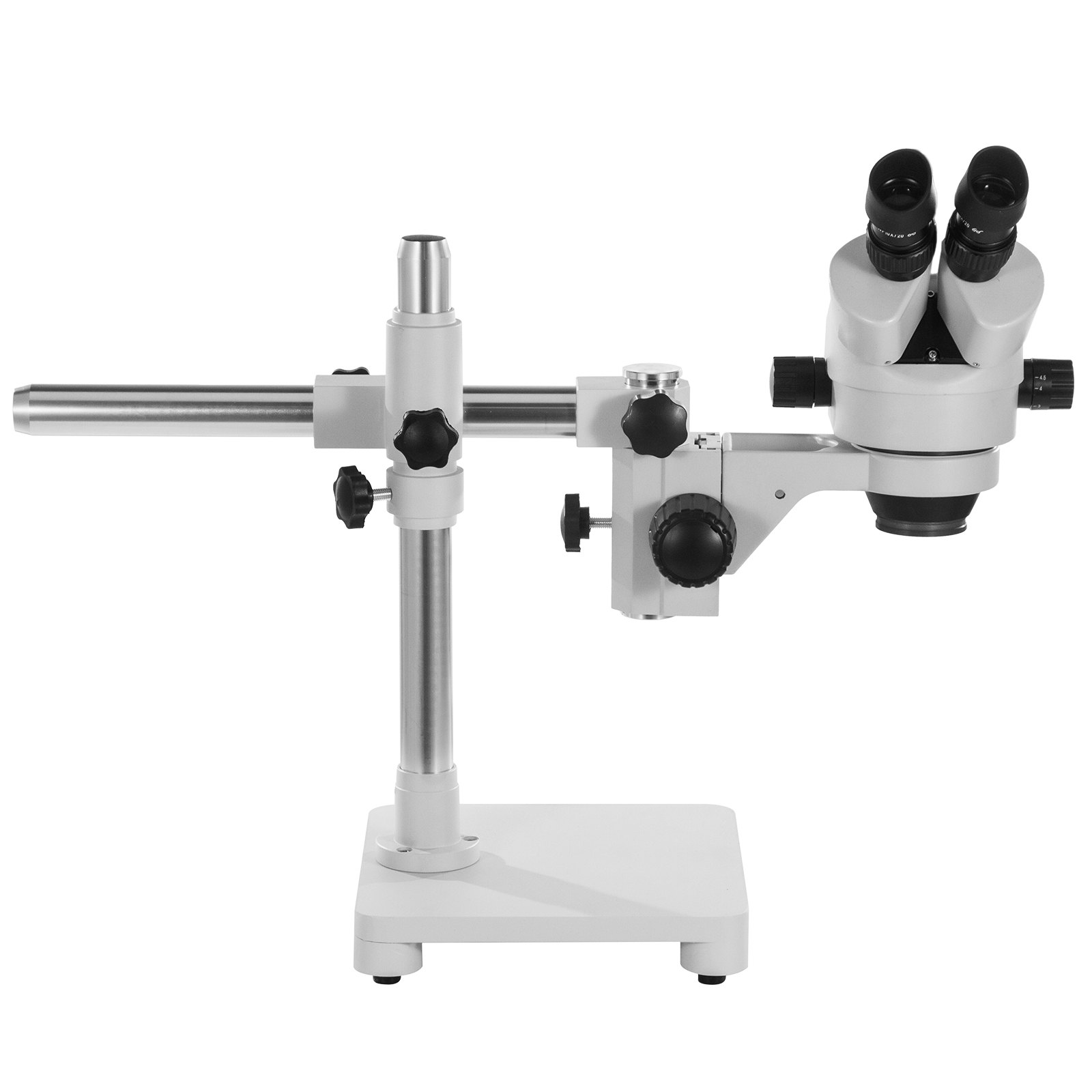 VEVOR 7X-45X Binocular Stereo Microscope with Boom Stand Steel Frame Focus Knob