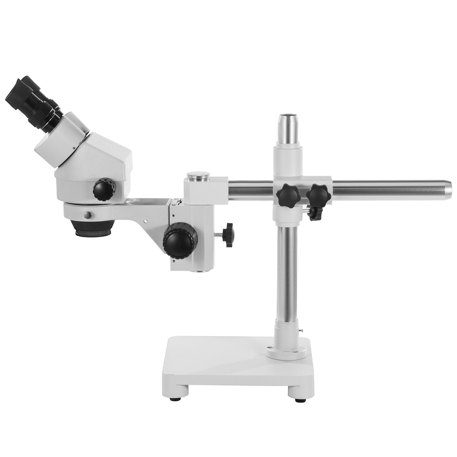 VEVOR 7X-45X Binocular Stereo Microscope with Boom Stand Steel Frame Focus Knob