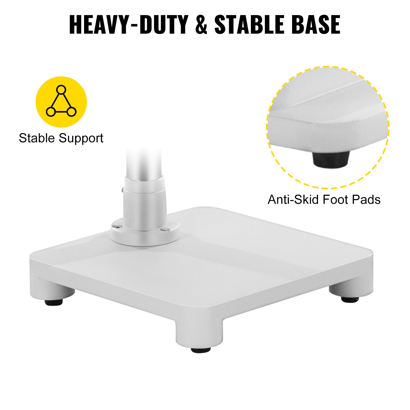 VEVOR 7X-45X Binocular Stereo Microscope with Boom Stand Steel Frame Focus Knob