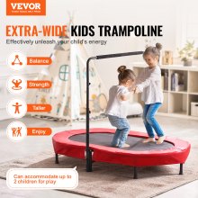 VEVOR 56" trampoline for barn sammenleggbar mini småbarnstrampolin innendørs utendørs