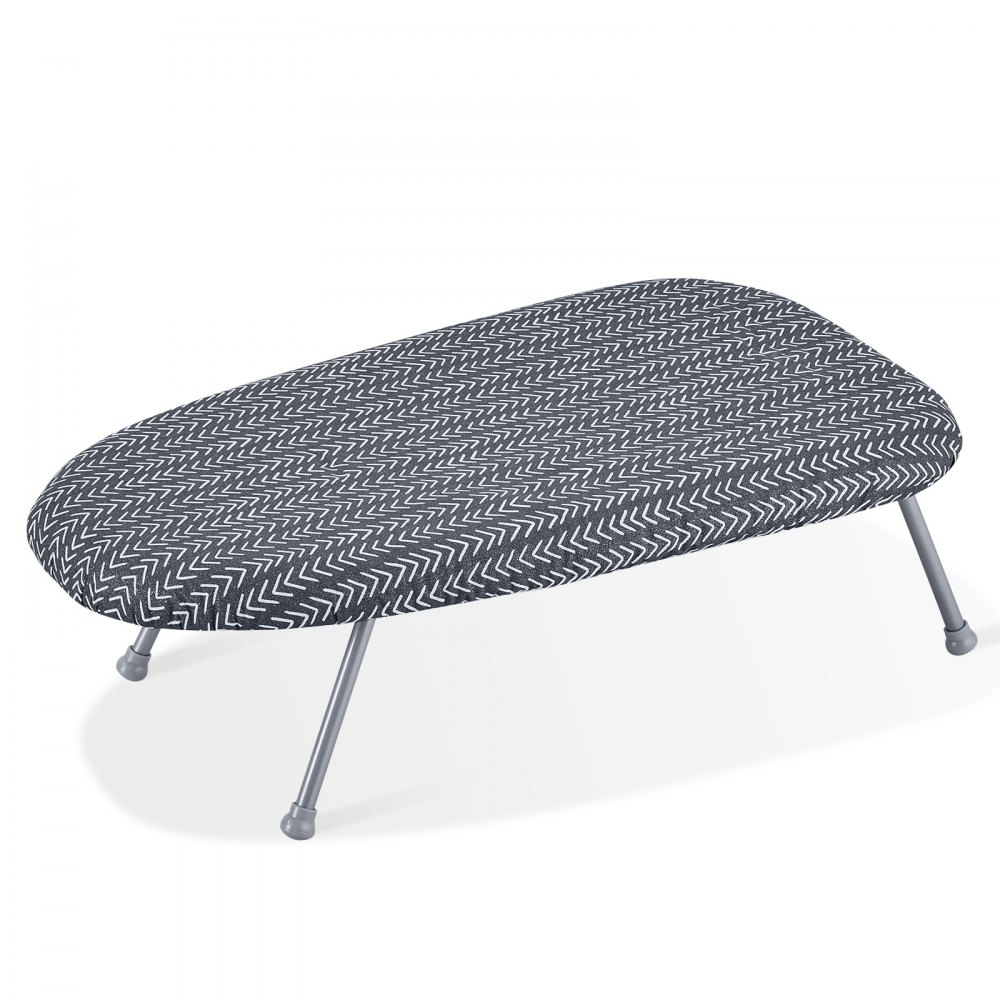 VEVOR pöytätasoinen silityslauta 23,4 x 14,4, pieni silityslauta, jossa lämmönkestävä kansi ja 100 % puuvillainen päällinen, mini silityslauta 7 mm paksunnetulla puuvillakerroksella pieniin tiloihin, matkakäyttöön