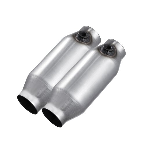 Universal Catalytic Converter 2.5 Inch Inlet and Outlet 2 Pack with O2 Port