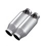 Universal Catalytic Converter 2.5 Inch Inlet and Outlet 2 Pack with O2 Port