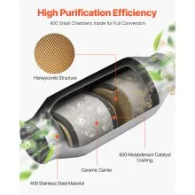 Universal Catalytic Converter 2.5 Inch Inlet and Outlet 2 Pack with O2 Port