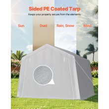 Outdoor Storage Shelter Shed 10x10 ft Waterproof Portable Canopy Carport Tent