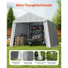 Outdoor Storage Shelter Shed 10x10 ft Waterproof Portable Canopy Carport Tent
