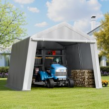 Outdoor Storage Shelter Shed 10x10 ft Waterproof Portable Canopy Carport Tent