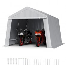 Outdoor Storage Shelter Shed 10x10 ft Waterproof Portable Canopy Carport Tent