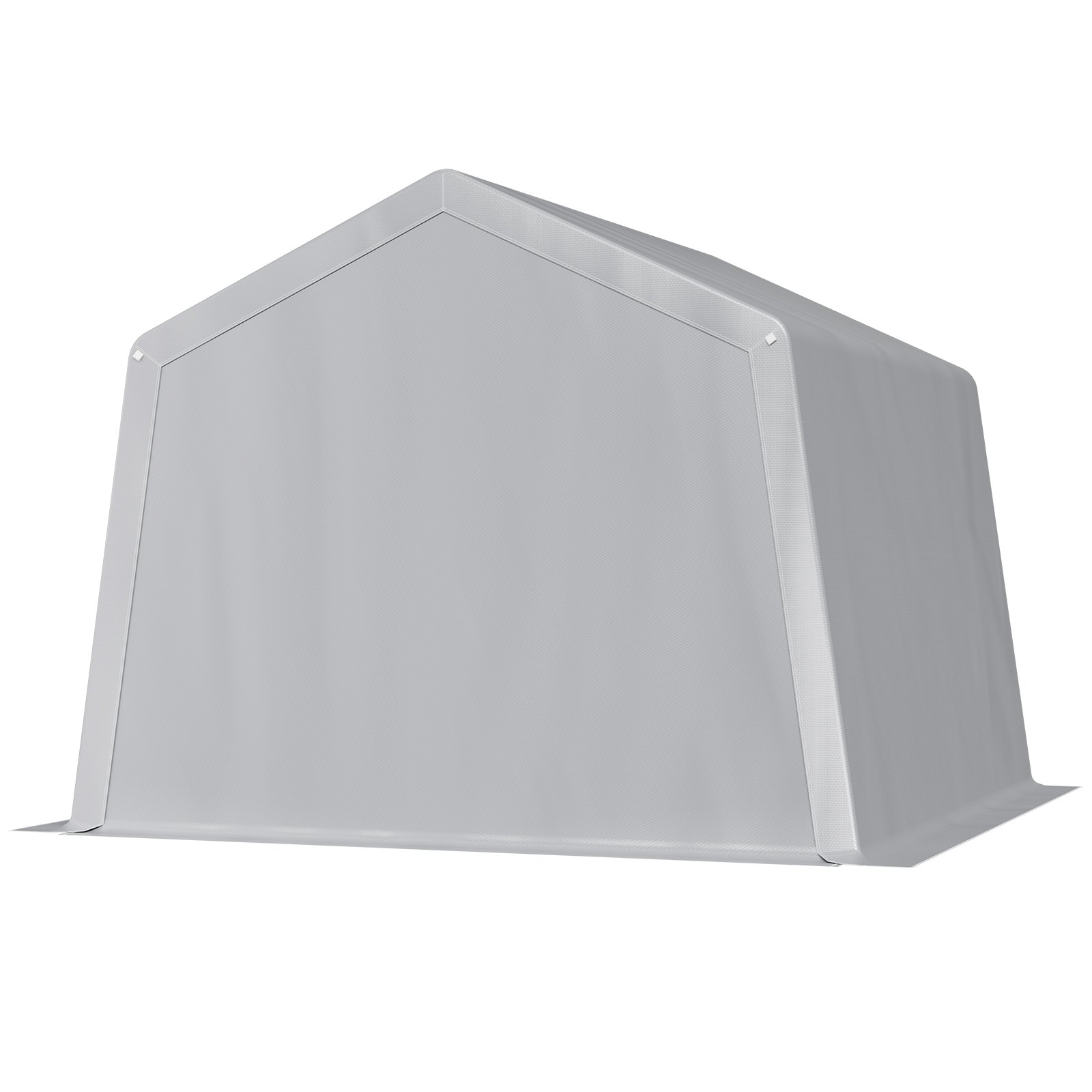 VEVOR Outdoor Storage Shed, 10 x 10 ft Portable Storage Tent with Roll-up Door, Waterproof Canopy Shed Shelter, Heavy Duty Frame, Patio Garage Carport for Motorcycle, Lawn Mower, Bike, Grey