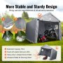 VEVOR Portable Storage Shelter Garage Storage Shed 10 x 10 x 8,5 fot & dragkedja