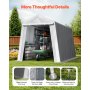 Outdoor Storage Shelter Shed 7x12 ft Waterproof Portable Canopy Carport Tent