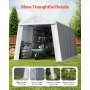 Outdoor Storage Shelter Shed 8x14 ft Waterproof Portable Canopy Carport Tent