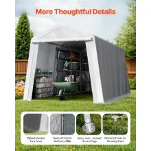 Outdoor Storage Shelter Shed 8x14 ft Waterproof Portable Canopy Carport Tent