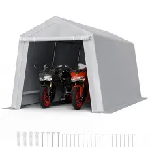 Outdoor Storage Shelter Shed 8x14 ft Waterproof Portable Canopy Carport Tent