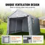 VEVOR Portable Storage Shelter Garage Storage Shed 8 x 14 x 7.6 ft & Zipper Door