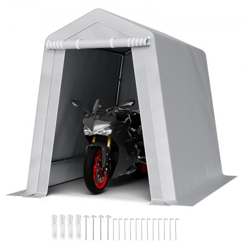 Outdoor Storage Shelter Shed 6x8 ft Waterproof Portable Canopy Carport Tent