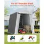 Outdoor Storage Shelter Shed 6x8 ft Waterproof Portable Canopy Carport Tent