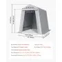 VEVOR Outdoor Storage Shed, 6 x 8 ft Portable Storage Tent with Roll-up Door & Vents, Waterproof Canopy Shed Shelter, Heavy Duty Frame, Patio Garage Carport for Motorcycle, Lawn Mower, Bike, Grey