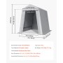 VEVOR Outdoor Storage Shed, 6 x 8 ft Portable Storage Tent with Roll-up Door & Vents, Waterproof Canopy Shed Shelter, Heavy Duty Frame, Patio Garage Carport for Motorcycle, Lawn Mower, Bike, Grey
