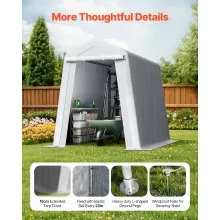 Outdoor Storage Shelter Shed 6x8 ft Waterproof Portable Canopy Carport Tent