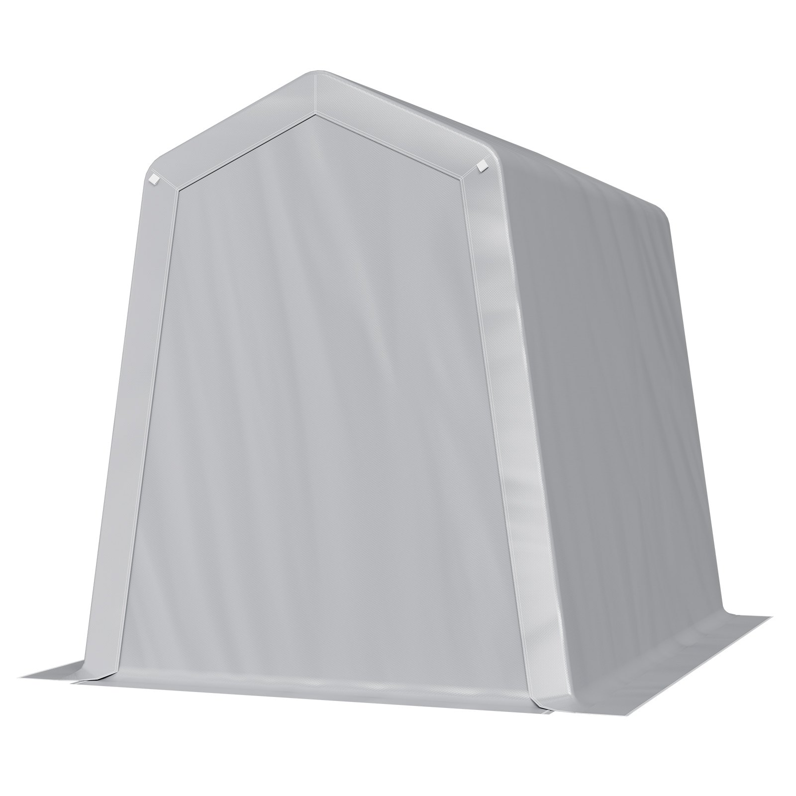 VEVOR Outdoor Storage Shed, 6 x 8 ft Portable Storage Tent with Roll-up Door & Vents, Waterproof Canopy Shed Shelter, Heavy Duty Frame, Patio Garage Carport for Motorcycle, Lawn Mower, Bike, Grey