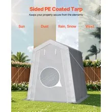 VEVOR Outdoor Storage Shelter Shed 6x6 ft Waterproof Carport Canopy Garage Tent