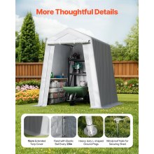 VEVOR Outdoor Storage Shelter Shed 6x6 ft Waterproof Carport Canopy Garage Tent