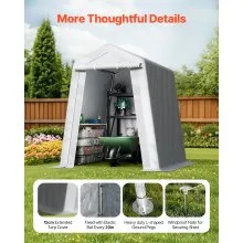 VEVOR Outdoor Storage Shelter Shed 6x6 ft Waterproof Carport Canopy Garage Tent